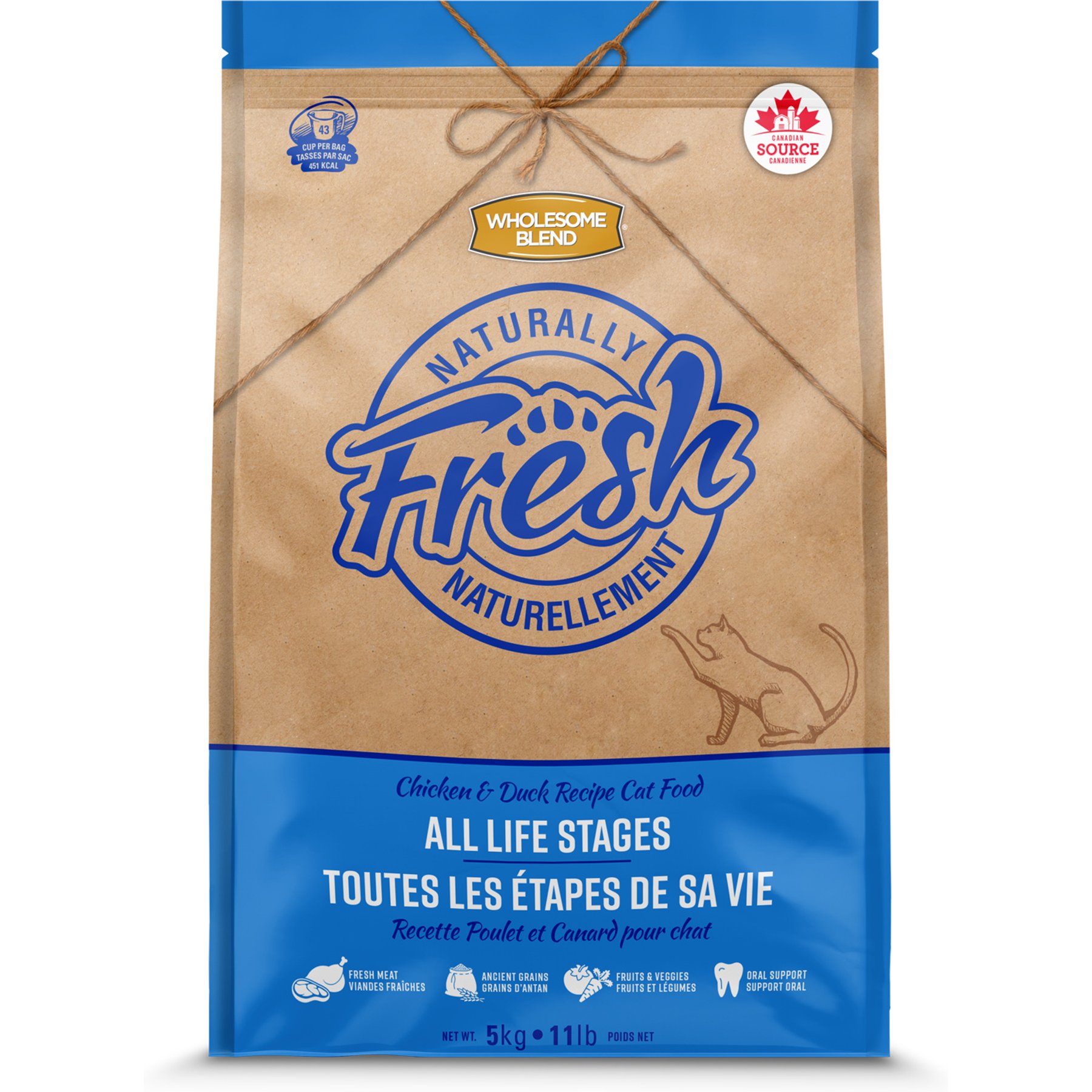 Wholesome Blend Naturally Fresh Chicken & Duck ALS Dry Cat Food, 11-lb bag