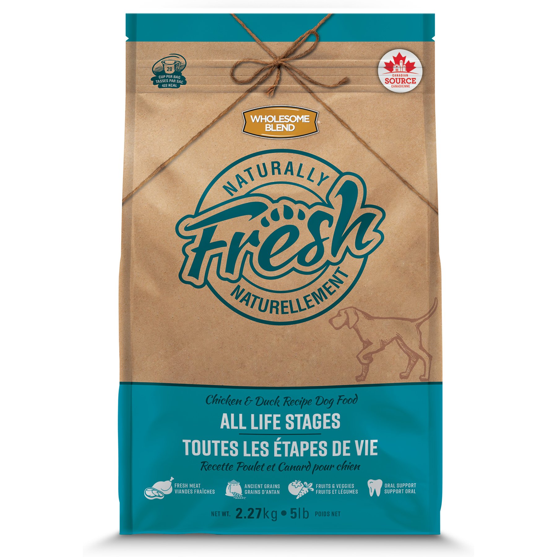Wholesome Blend Naturally Fresh Chicken & Duck ALS Dry Dog Food, 5-lb bag