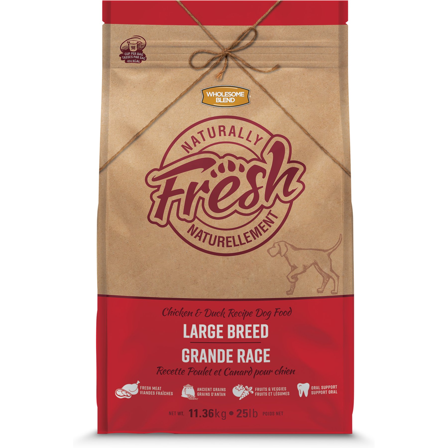 Wholesome Blend Naturally Fresh Large Breed Chicken & Duck ALS Dry Dog Food, 25-lb bag