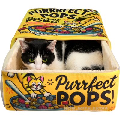 Buddy Buddy Buddy Buddy Cave Non-Slip Bottom Removable Cover Covered Cat Bed, 18-in, Yellow