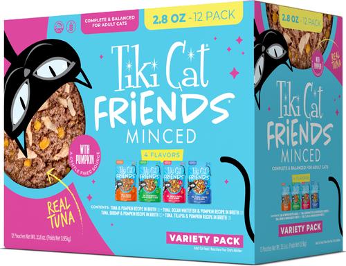 TIKI CAT Friends Tuna Variety Pack Grain-Free Wet Cat Food, 2.8-oz