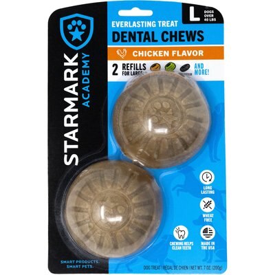 Starmark Starmark Everlasting Treats Chicken Dog Dental Chews, Large, 2-pack