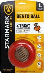 Starmark Everlasting Bento Ball with Dental Treat Tough Dog Chew Toy, Large