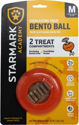 Starmark Everlasting Bento Ball with Dental Treat Tough Dog Chew Toy, Medium