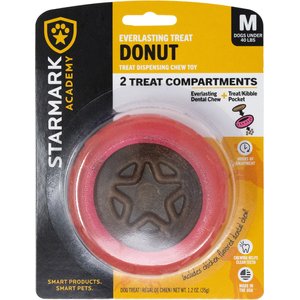 STARMARK Everlasting Donut Tough Treat Dispenser Dog Toy, Medium