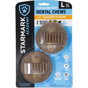 Starmark Everlasting Chicken Flavored Dental Dog Treats, Large, 2 count