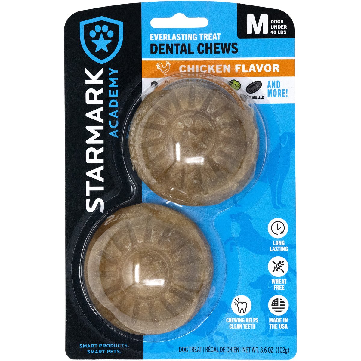 Starmark Everlasting Treats Chicken Dog Dental Chews, Medium, 2-pack