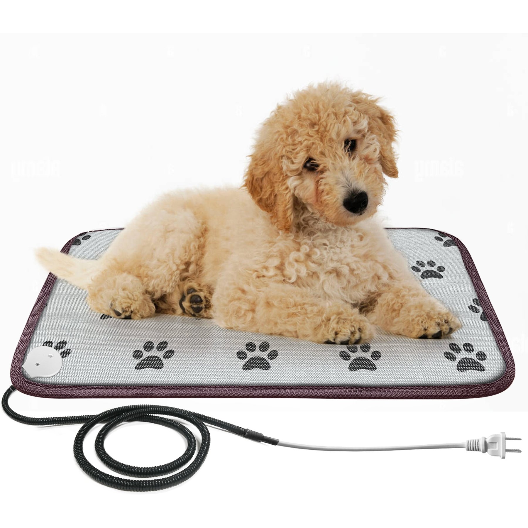 Golopet Indoor Dog & Cat Heated Pad with US Plug & without Remote, Blue, Small: 23 x 17-in