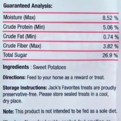 Jack's Favorites Sweet Potatoes Natural Horse Treats, 4.5-oz slide 2 of 4