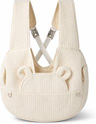 NonoPets Ergonomic Hands-Free Soft Front Carrier Sling Dog & Cat Travel Bag, White