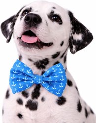 DAPPER DEXTER Anchors Accessories Dog Bow Tie, Blue slide 2 of 2