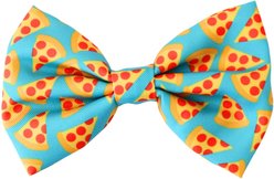 DAPPER DEXTER Pizza Accessories Dog Bow Tie, Teal, One Size slide 1 of 2