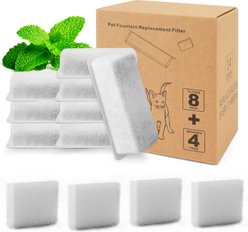 PetNF 4-Layer Filtration Smart Water Dispenser Cartridges Cat Filters, White, 8 count, 5 x 4 x 3-in
