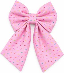 DAPPER DEXTER Sprinkles Sailor Bow Dog Collar Accessory, Pink, One Size