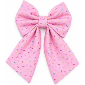 DAPPER DEXTER Sprinkles Sailor Bow Dog Collar Accessory, Pink, One Size