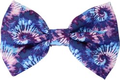 DAPPER DEXTER Tie Dye Accessories Dog Bow Tie, Blue/Purple, One Size