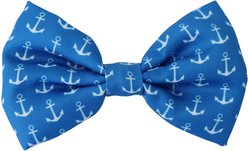 DAPPER DEXTER Anchors Accessories Dog Bow Tie, Blue