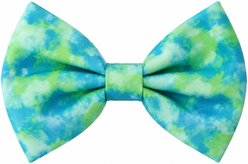DAPPER DEXTER Tie Dye Accessories Dog Bow Tie, Lime/Blue, One Size slide 1 of 2