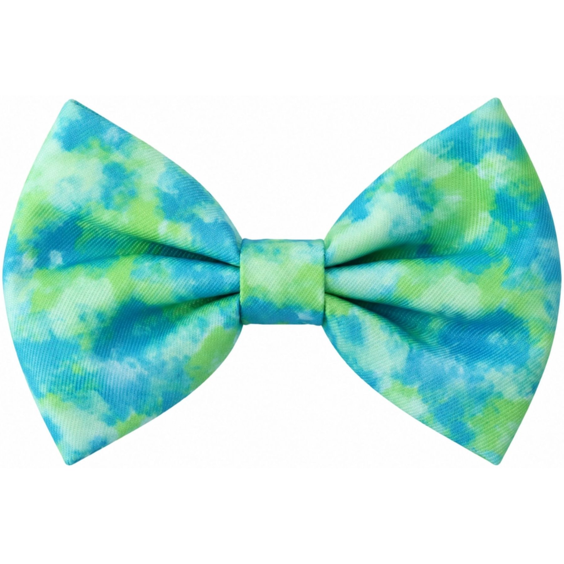 DAPPER DEXTER Tie Dye Accessories Dog Bow Tie, Lime/Blue, One Size