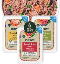Instinct FreshRaw Meals Variety Pack Fresh Dog Food, 16-oz pouch, case of 6