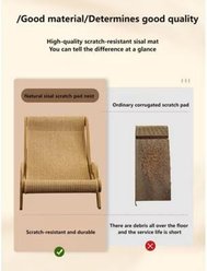 NonoPets Wooden Sisal Cat Scratcher Lounge Chair, Large slide 2 of 9
