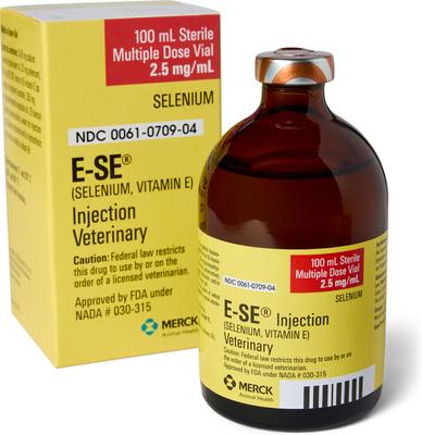 Selenium Injectable E-SE (Selenium, Vitamin E) Injectable Solution for Horses, 100 mL vial ...