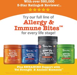 Zesty Paws Allergy & Immune Bites Salmon Flavored Soft Chews Allergies, Immune, & Gut Support Supplement for Dogs, 90 count slide 2 of 6