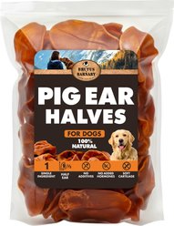 Brutus & Barnaby Thick Cut Half Pig Ear Natural Dog Chew Treats, 20 count slide 1 of 7