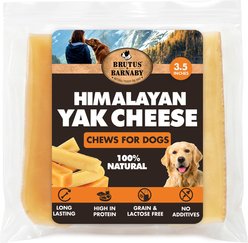Brutus & Barnaby 3.5-in Gold Himalayan Yak Cheese Natural Dog Chew Treats, 3 count