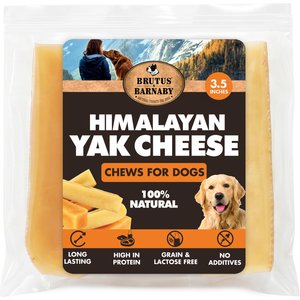 Brutus & Barnaby 3.5-in Gold Himalayan Yak Cheese Natural Dog Chew Treats, 3 count