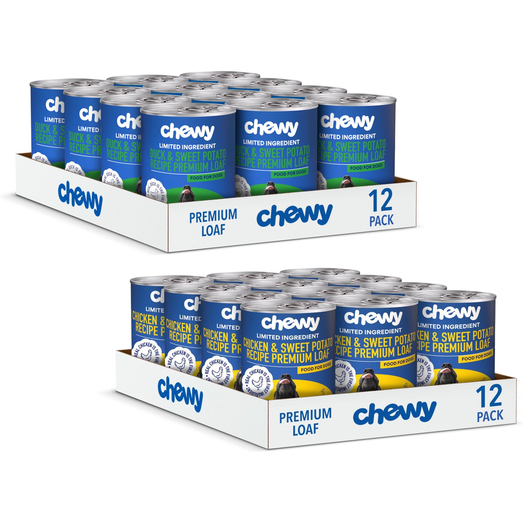 Chewy Made Limited Ingredient Diet Premium Loaf Poultry Variety Pack Grain-Free Canned Dog Food (FORMERLY AMERICAN JOURNEY), 12.5-oz can, bundle of 24