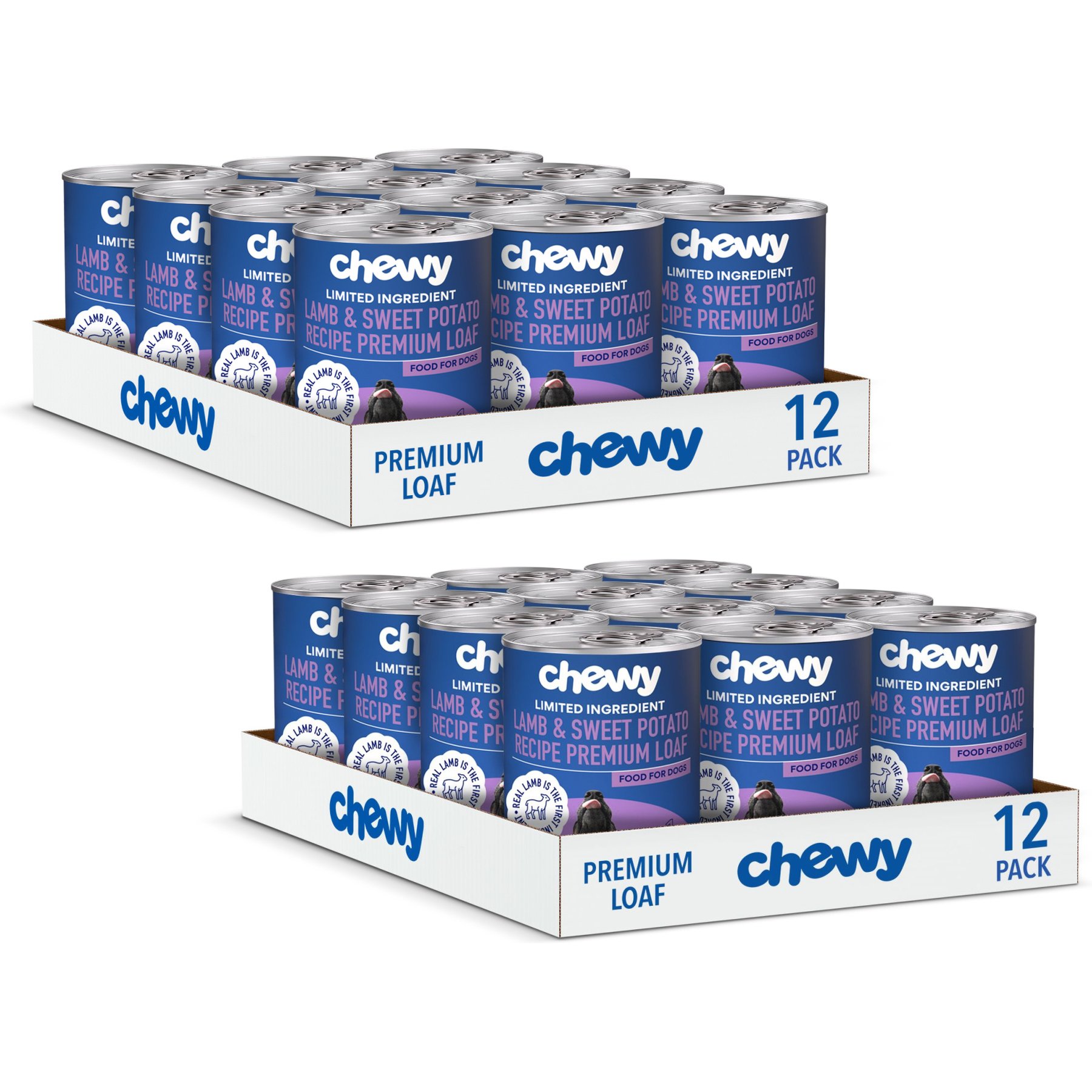 Chewy Made Limited Ingredient Diet Premium Loaf Lamb & Sweet Potato Recipe Grain-Free Canned Dog Food (FORMERLY AMERICAN JOURNEY), 12.5-oz can, bundle of 24