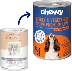 Chewy Made Premium Loaf Turkey & Vegetables Recipe Canned Dog Food (FORMERLY AMERICAN JOURNEY), 12.5-oz can, case of 12