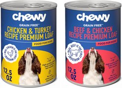 Chewy Made Premium Loaf Poultry & Beef Variety Pack Grain-Free Canned Dog Food (FORMERLY AMERICAN JOURNEY), 12.5-oz can, case of 12