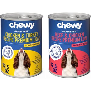 Chewy Made Premium Loaf Poultry & Beef Variety Pack Grain-Free Canned Dog Food (FORMERLY AMERICAN JOURNEY), 12.5-oz can, case of 12