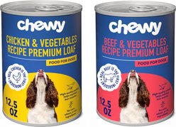 Chewy Made Premium Loaf Poultry & Beef Variety Pack Canned Dog Food, (FORMERLY AMERICAN JOURNEY), 12.5-oz can, case of 12