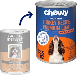 Chewy Made Premium Loaf Turkey Recipe Grain-Free Canned Dog Food (FORMERLY AMERICAN JOURNEY), 12.5-oz can, case of 12