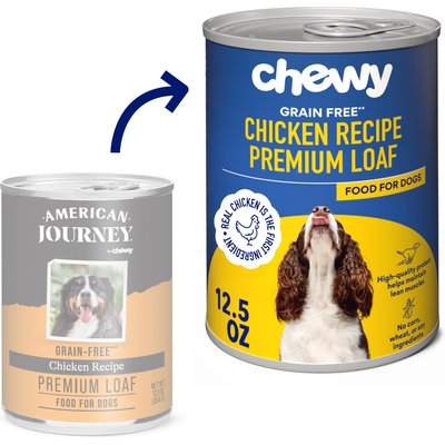 Chewy Made Chewy Made Premium Loaf Chicken Recipe Grain-Free Canned Dog Food (FORMERLY AMERICAN JOURNEY), 12.5-oz can, case of 12
