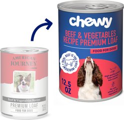 Chewy Made Premium Loaf Beef & Vegetables Recipe Canned Dog Food (FORMERLY AMERICAN JOURNEY), 12.5-oz can, case of 12