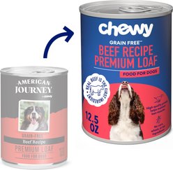 Chewy Made Premium Loaf Beef Recipe Grain-Free Canned Dog Food (FORMERLY AMERICAN JOURNEY), 12.5-oz can, case of 12