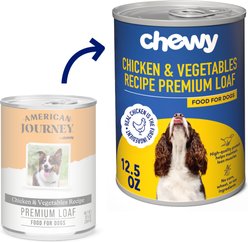 Chewy Made Premium Loaf Chicken & Vegetables Recipe Canned Dog Food (FORMERLY AMERICAN JOURNEY), 12.5-oz can, case of 12