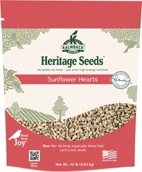 Kalmbach Feeds Heritage Seed Sunflower Heart Birdseed Wild Bird Food, Red, 10-lb bag