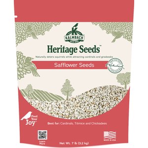 Kalmbach Feeds Heritage Seed Safflower Seed Birdseed Wild Bird Food, Red, 7-lb bag