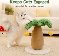 NonoPets Palm Tree 15.7-in Cat Scratching Post with Hanging Balls slide 2 of 9