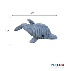 Petlou Dolphin Plush Dog Toy, Blue, Giant: 36-in slide 2 of 5