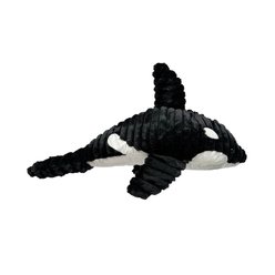 Petlou Orca Plush Dog Toy, Black, Giant: 36-in