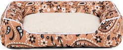 Wrangler Square Cuddler Removable Cover Dog Bed, Small, Multicolor