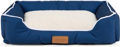 Wrangler Square Cuddler Removable Cover Dog Bed, Small, Dark Blue