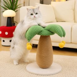 NonoPets Palm Tree 15.7-in Cat Scratching Post with Hanging Balls