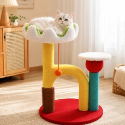 NonoPets Lotus Crawler 26.77-in Hanging Toy Cat Tree & Scratch Board